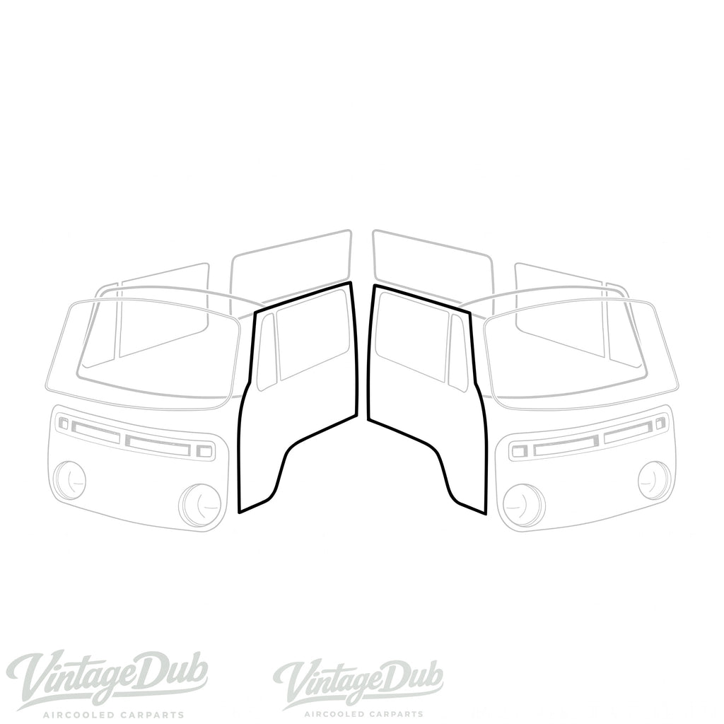 Türdichtungen Set links + rechts | VW T2 Bus 08/67-07/79 | 211 831 721D + 211 831 722D