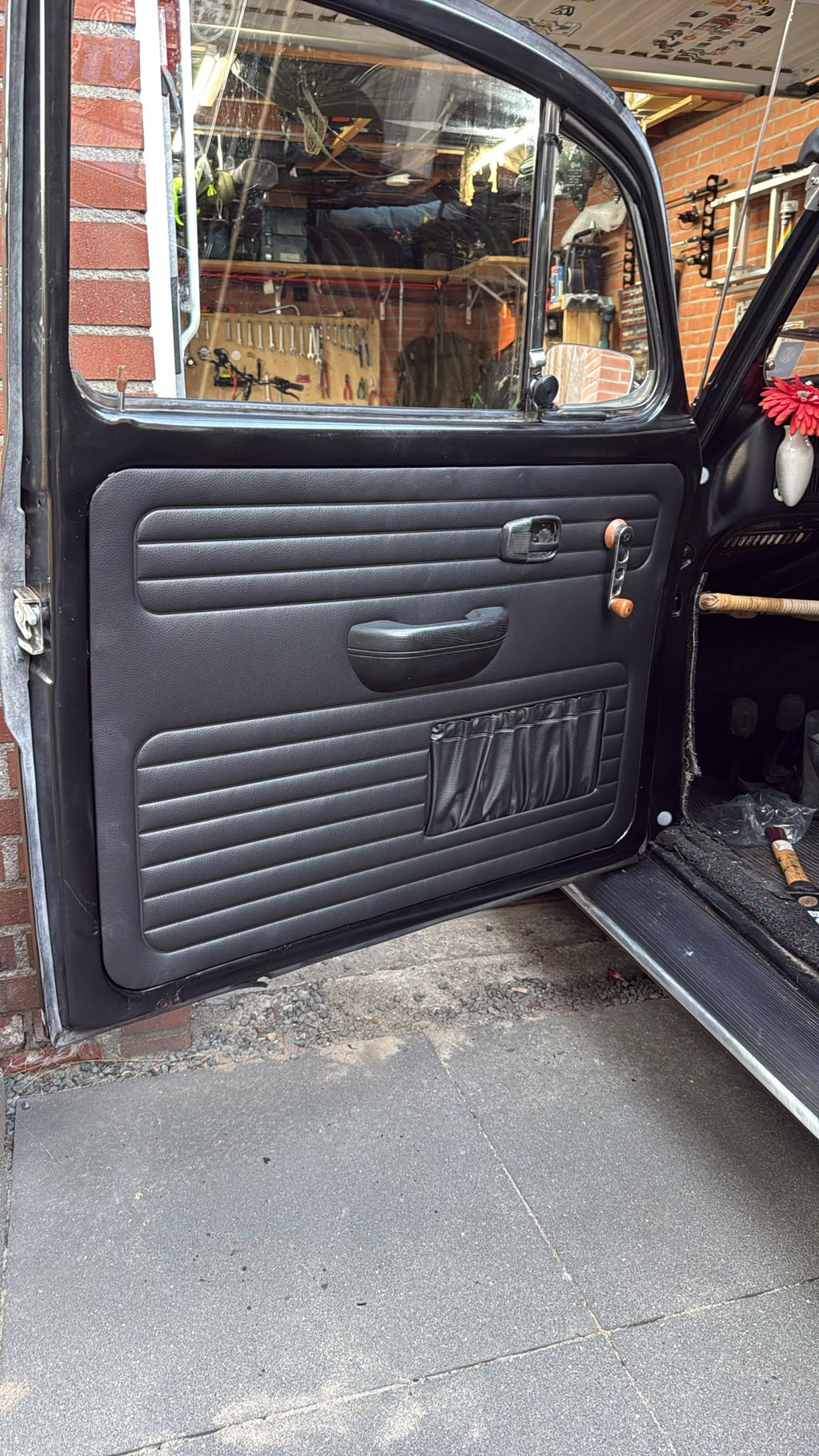 VW Käfer | Türverkleidungsatz - schwarz | 08/66-