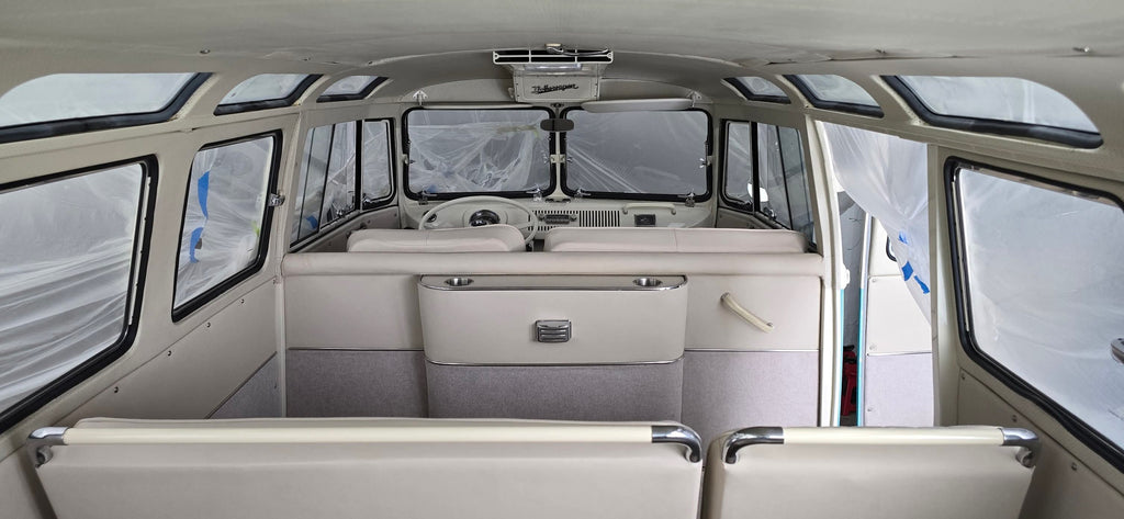 VW T1 Bus | Haltestange an Vordersitzbank - 3-sitzig (satz) Elfenbein | 211 833 801/802 (2x) - 221 833 811/815