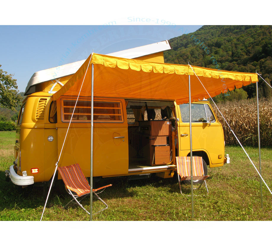 VW T2 Bus, T3 bus | Vintage Sonnenmarkise, gelb/orange
