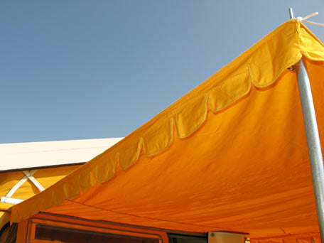 VW T2 Bus, T3 bus | Vintage Sonnenmarkise, gelb/orange