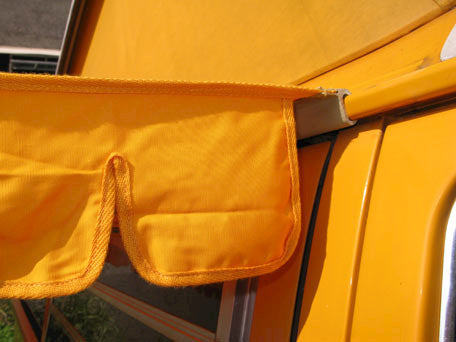 VW T2 Bus, T3 bus | Vintage Sonnenmarkise, gelb/orange