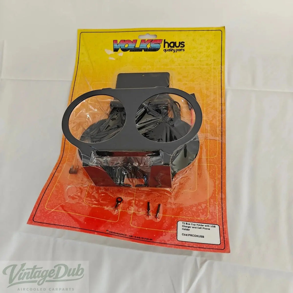 VW T2 USB lader / drank- telefoonhouder voor asbak 12 volt — VintageDub