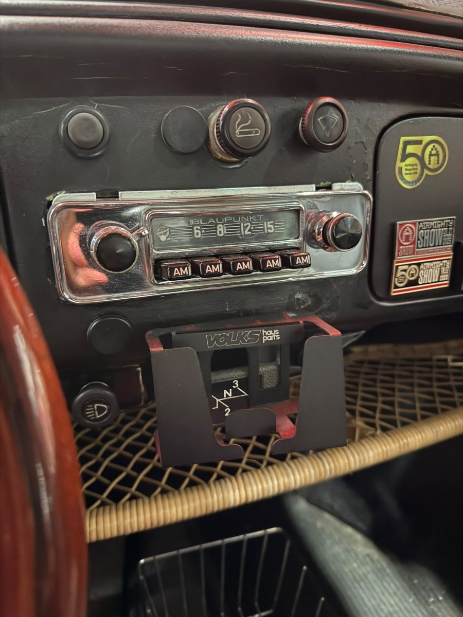 VW Kever | Telefoonhouder asbak zwart | 08/57- (niet 1303) — VintageDub